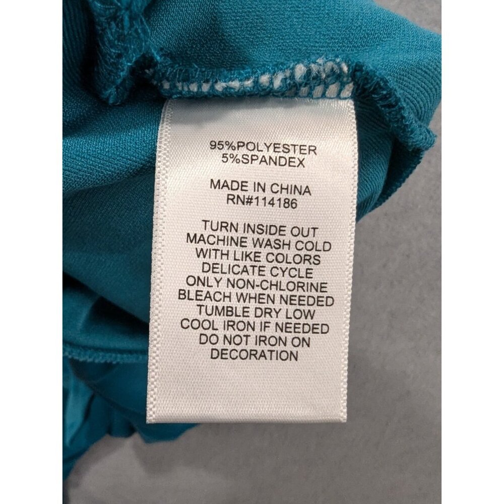 Juicy Couture Tracksuit Pants Womens SZ XL Turquoise Velour Straight Leg Y2K - Picture 11 of 11